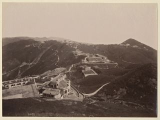 View From Victoria Peak Hongkong China Vintage Albumen Print 1880 S