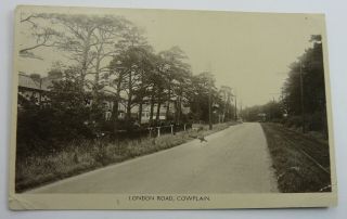 Vintage 1922 Rp Postcard Of London Road Cowplain Hants