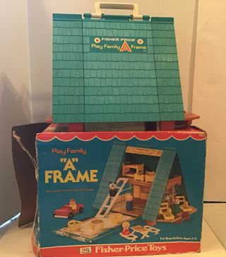 1974 Vintage Fisher Price Play Family A - Frame House 990