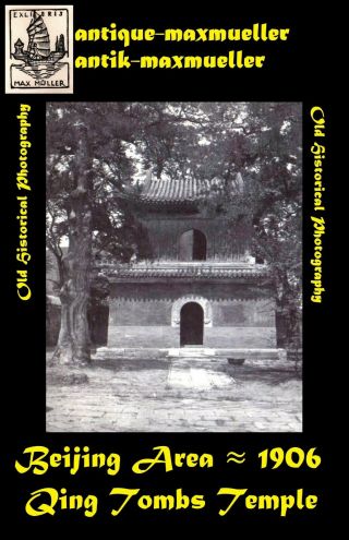 China Beijing Peking Area Qing Tombs Temple Scenes 4x orig photos ≈ 1906 3