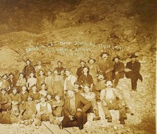 Antique Photo Joplin,  Missouri Miners Dec Of 1912 Riveting Photograph