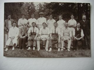 Vintage Sepia Real Photograph Of Dormansland Cricket Team.