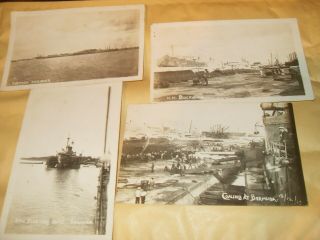 4 X Vintage Postcards Of Bermuda - Bermuda Harbour,  Floating Dock,  Coaling Etc