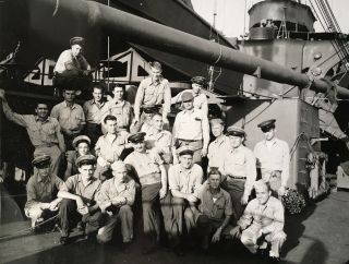 1945 Ww2 Photo Aboard The Uss Estes Us Navy Group Photo All Chief Petty Officers