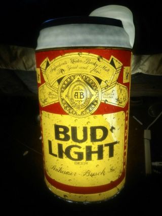 Vtg 36 " Plastic Bud Light Beer Can Light Very Rare L@@k