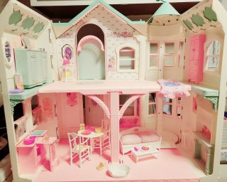 Vintage 1990s Mattel Barbie Victorian Dream House Dollhouse Foldable 3