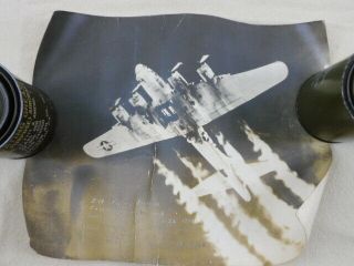 Ww 2 Live Photo Of B - 17 Over Berlin Incendinary Raid 3/22/44 Written Note B