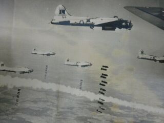 Ww 2 Live Photo Of B - 17 Over Dortmund 4/14/45 Written Note Crew Chief