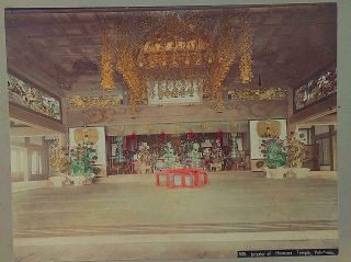1890 ' s Albumen Photo Honmura Temple in Yokohama,  Japan 3