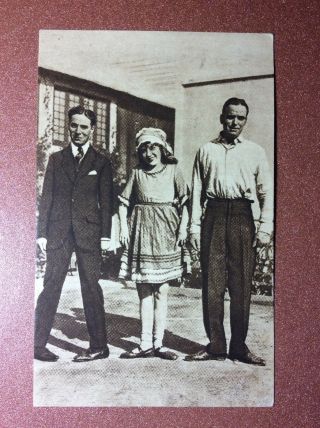 Rare Vintage Russian Postcard 1920s Charlie Chaplin,  Mary Pickford,  D.  Fairbanks