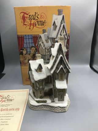 David Winter Cottage Freds Home 1991 Christmas Special Scrooge’s Vintage