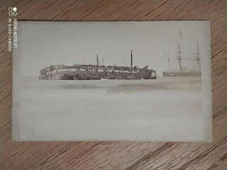 Antique Cdv Photo Of Hms Eurydice Wrecked At Ventnor 1898 Maritime