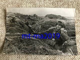 Ww2 Press Photograph - German Combat Troops In The Field On Field Telephone