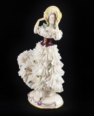 Ackermann & Fritze German Lace Figurine (10 1/4 