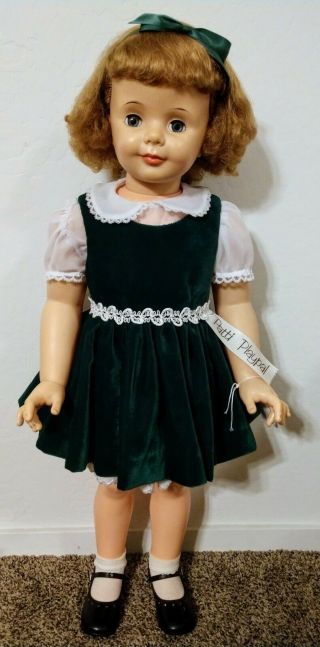 Vintage Ideal 35 " Patti Playpal Strawberry Blonde Curly Hair Doll Patty