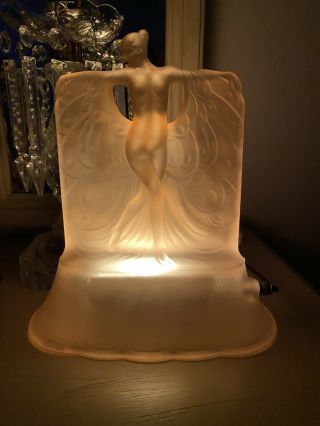 Vintage Art Deco Nude Mckee Danse De Luminere Lamp