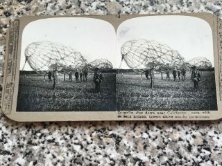 Zeppelin Shot Down Near Colchester Ww1 Stereoscopic Card Stereoview