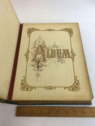 Antique 19th century leather bound photograph album - dated 1884 3