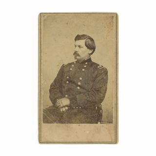 Mathew Brady Civil War Cdv Of Union General George B.  Mcclellan