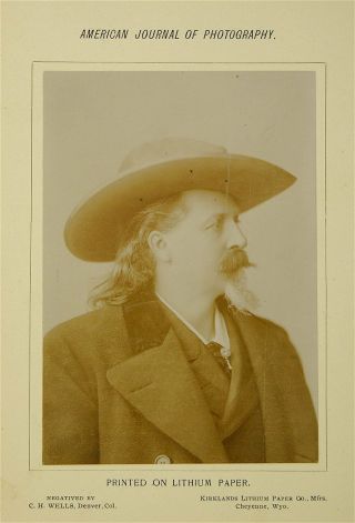 1908 Buffalo Bills Wild West Cabinet Card Photo Of William F Buffalo Bill Cody