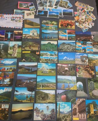 40,  Central & South America Vintage Postcards / Stamps /etc.  Guatemala 2 Peru