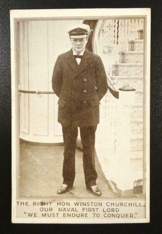 Ww1 Photo Postcard - Winston Churchill,  Naval First Lord Of Admiralty