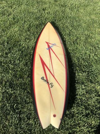 Vintage 1980’s Rocking Fig 3 Fin Surfboard