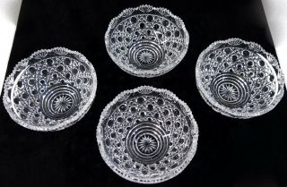 Replacement Epergne Crystal 4 Bowls.  5 " Diameter.  Others Size/styles Available
