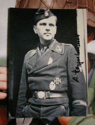 (top) Alfred Hargesheimer German Ww2 Waffen - Xx Panzer Div " Dr " Signed Photo (9)