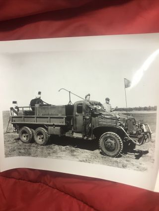 Ww2 Army Air Corp Water Fog Type Fire Truck Emergency Crash Truck Photo X73