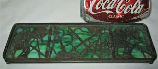 " Best " Antique L.  C.  T.  Tiffany Studios Bronze Favrile Art Glass Pen Tray