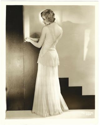 Vintage 1930s Hollywood Ingénue Una Merkel Sublime Art Deco Glamour Photograph