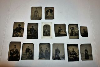 14 Antique Black Americana African American Tintype Tin Photograph