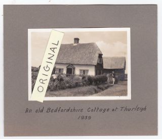 Thurleigh Thatched Cottage Bedford Bedfordshire 1939 Vintage Photo Not Postcard