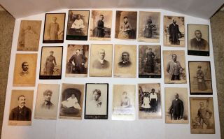 24 Antique Black Americana African American Cabinet Card Photograph
