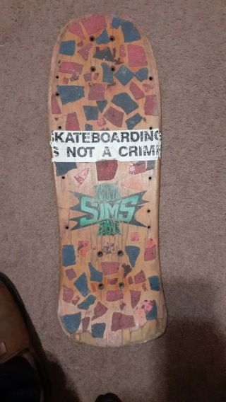 RARE Sims Kevin Staab Mad Scientist 80s Skateboard 2