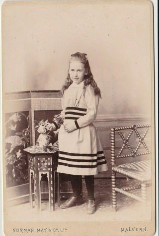 Old Cabinet Photo Fashion Children Girl Dress Shoes Malvern Norman May F2
