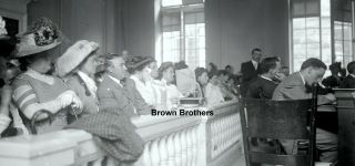 1907 Nyc Evelyn Nesbit Thaw Trial Lawyers Spectators Glass Photo Camera Negative
