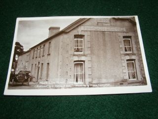 Vintage Postcard Llansawel Black Lion Hotel Davies & Sons Car Carmarthenshire Rp