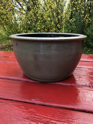 Dan Ack - Mooresburg,  PA - Rare Decorated Stoneware Crock Bowl - Circa 1860 5