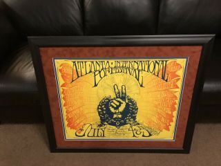 Vintage 1969 Atlanta Pop Festival Poster Led Zeppelin Janis Joplin Rare