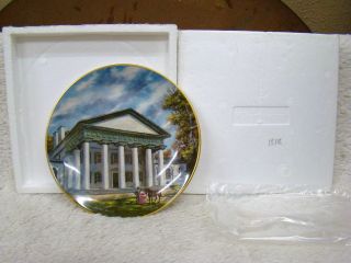 Gorham Southern Landmark Series Fine China Collector Plate " Custis Lee Mansion "