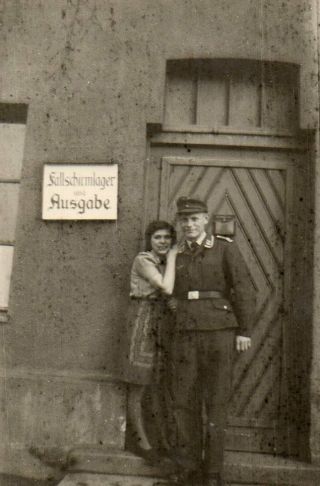 German Ww2 Photo.  F Annotated.  Bdm With Corporal