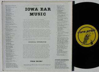 Iowa Ear Music Lp 1976 Private Corn Pride Avant Experimental Electro Jazz