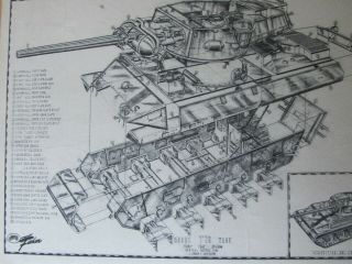 Ww Ii Us Tank Production Fisher Body Drawing Print M - 70 Hellcat J Jordan 1943