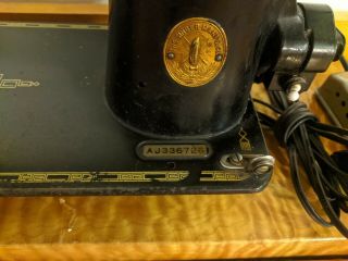 Vintage 1950 Singer Electric Sewing Machine Model 201 - 2 with Accessories 3