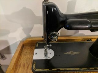 Vintage 1950 Singer Electric Sewing Machine Model 201 - 2 with Accessories 4