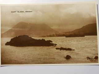 Vintage Postcard Raasay,  Goat Island.  1930s Rp