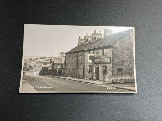 Vintage Rp Postcard Street Scene Bulls Head Pub Macclesfield Road Kettleshulme