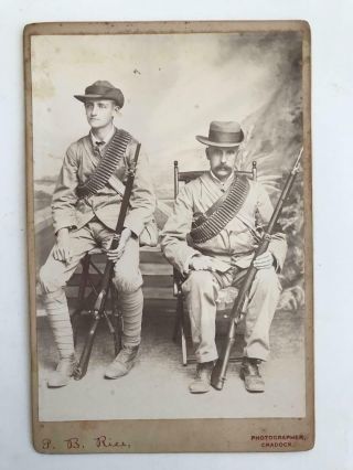 1900s Cabinet Card Photograph Soldiers Boer War Cradock South Africa